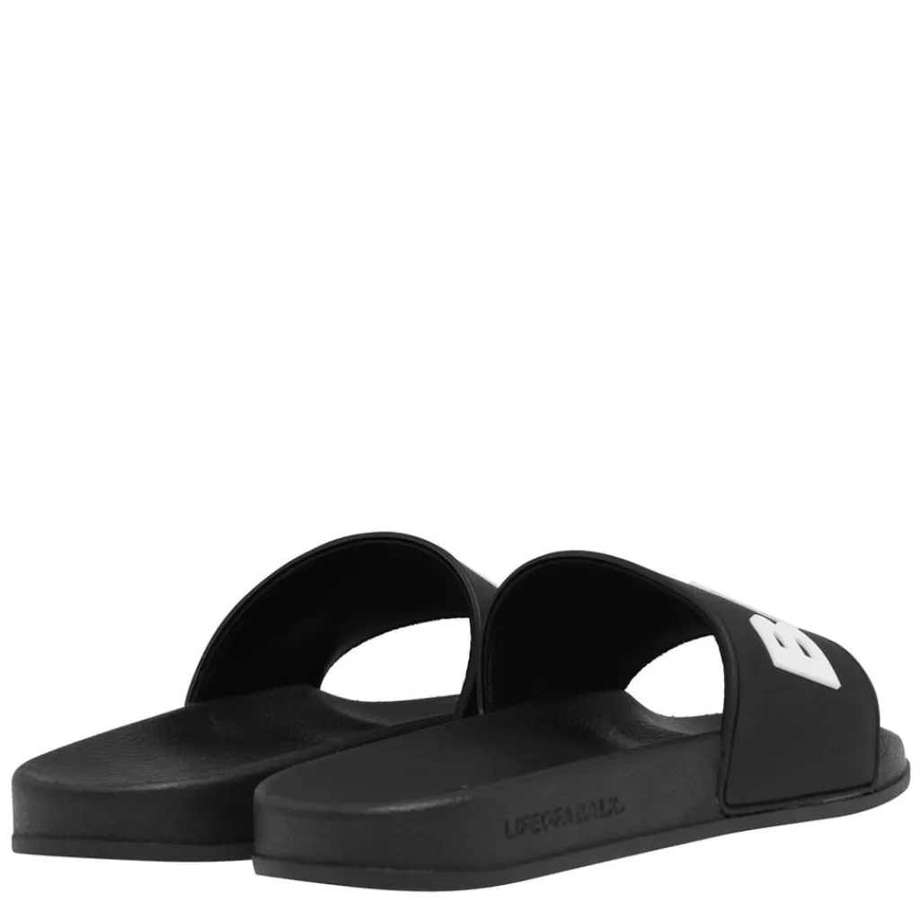 Beach Shoes*BALR Logo Sliders in Black