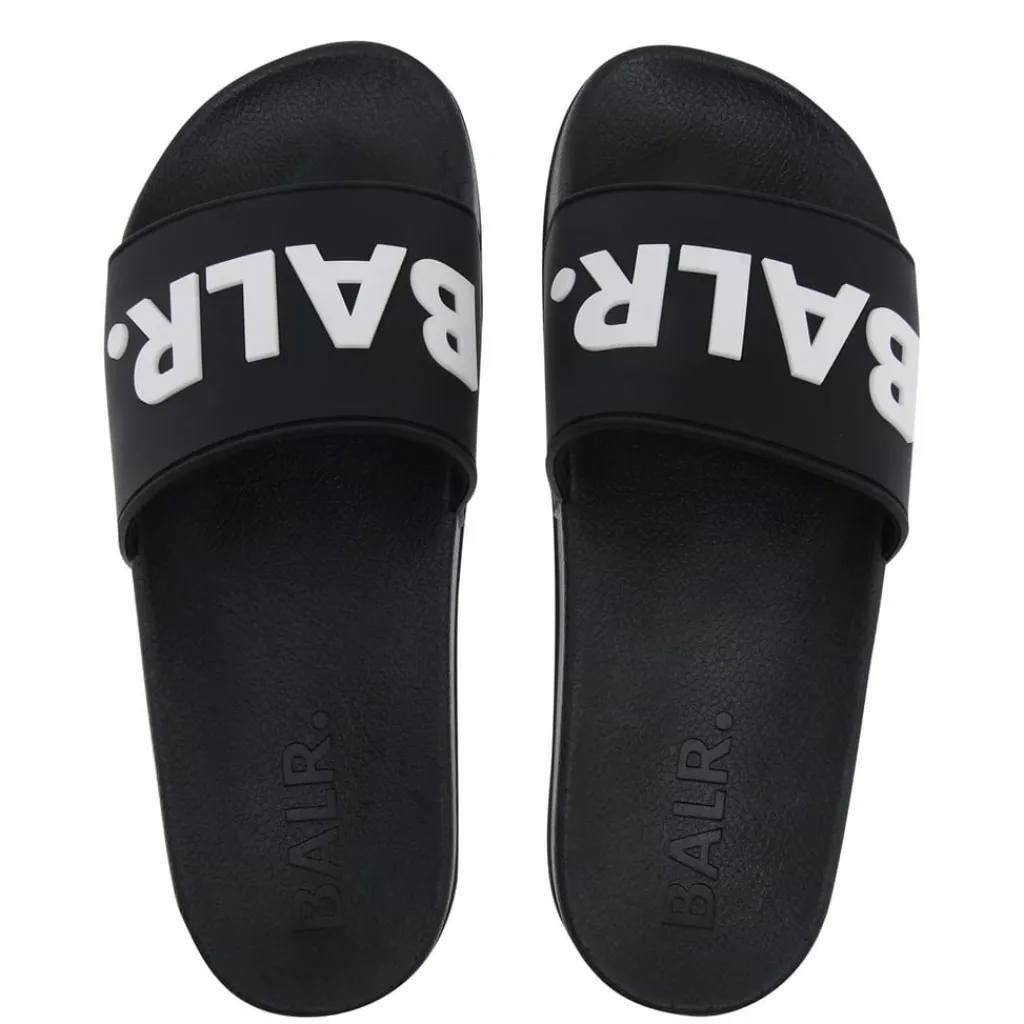 Beach Shoes*BALR Logo Sliders in Black