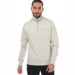 Sweatshirts*Belstaff Cotton Fleece Alloy Quarter Zip Sweatshirt in White
