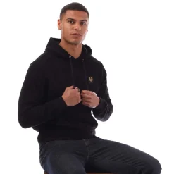 Hoodies*Belstaff Cotton Fleece Hoodie in Black