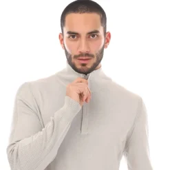 Knitwear*Belstaff Cotton Silk Blend Challenger Sweater in Grey