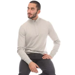 Knitwear*Belstaff Cotton Silk Blend Challenger Sweater in Grey