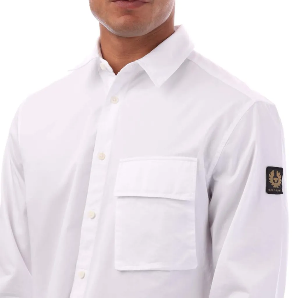 Polo Shirts|Shirts*Belstaff Garment Dye Cotton Scale Shirt in White