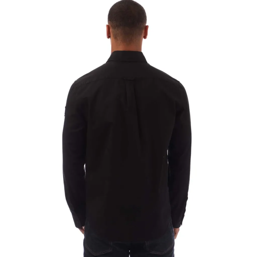 Polo Shirts|Shirts*Belstaff Garment Dye Cotton Scale Shirt in Black