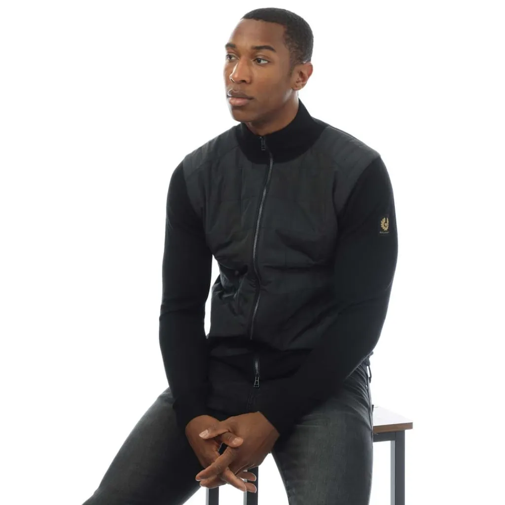 Knitwear*Belstaff Kelbrook Zip Cardigan in Black