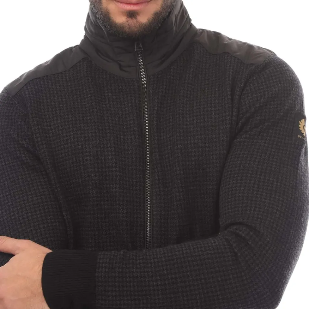 Knitwear*Belstaff Kelby Zip Cardigan in Black