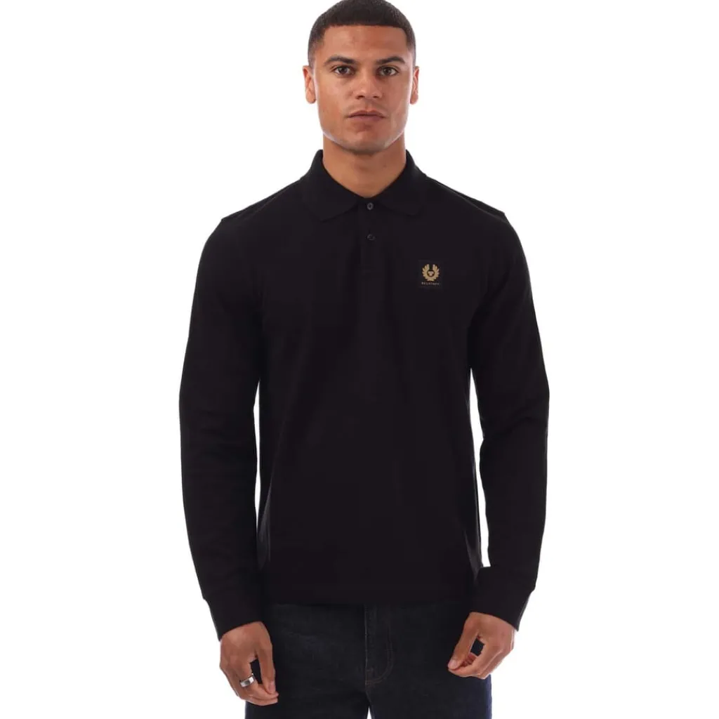 Polo Shirts|T-Shirts And Vests*Belstaff Long Sleeved Polo Shirt in Black