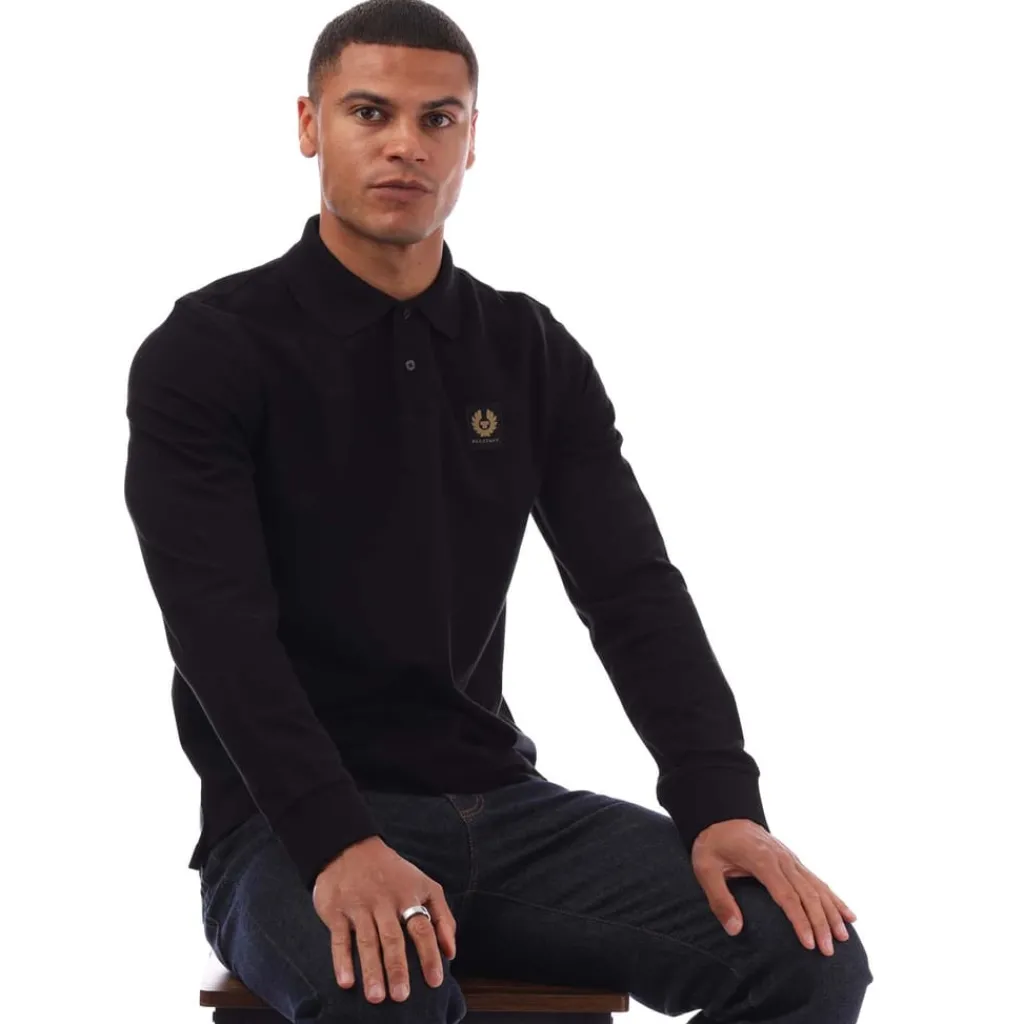 Polo Shirts|T-Shirts And Vests*Belstaff Long Sleeved Polo Shirt in Black