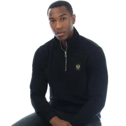 Sweatshirts*Belstaff Quarter Zip Sweatshirt in Black