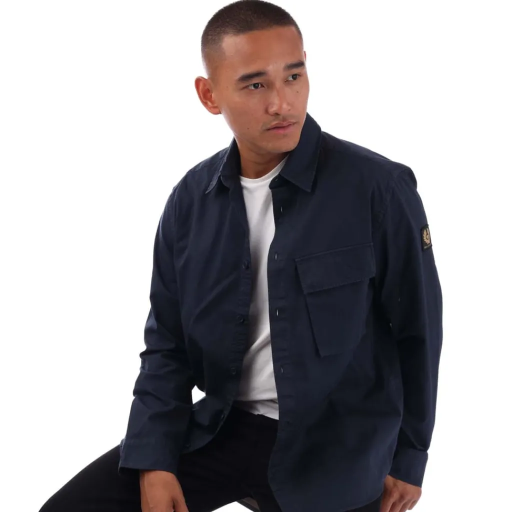 Shirts*Belstaff Scale Shirt in Navy