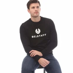 Sweatshirts*Belstaff Signature Crewneck Sweatshirt in Black-White