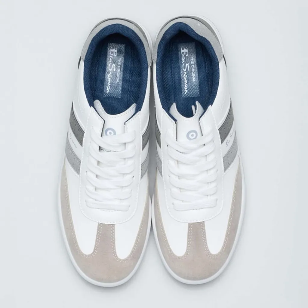Trainers|Footwear*Ben Sherman Sokka Trainers in White Black