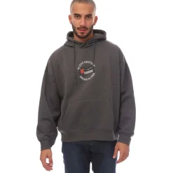 Sweatshirts*Blood Brother Badged Basket Hoodie in Grey