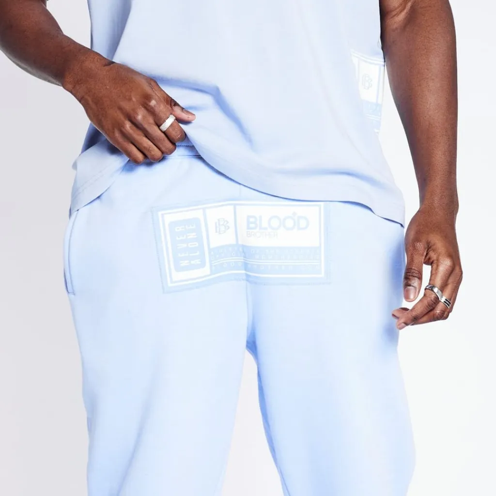 Trousers*Blood Brother Badged Joggers in Blue