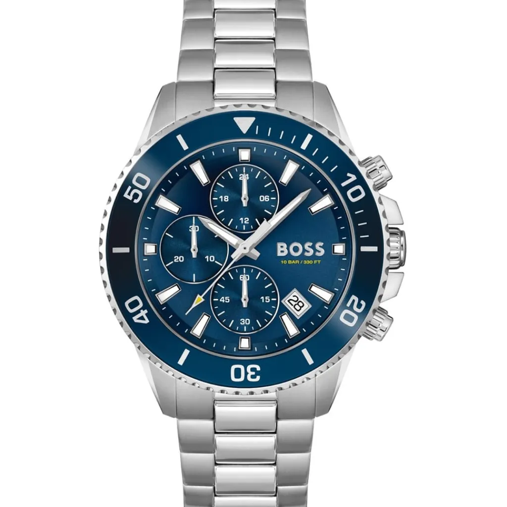 Jewellery-Watches*Boss Admiral Stainless Steel Strap Watch in Silver