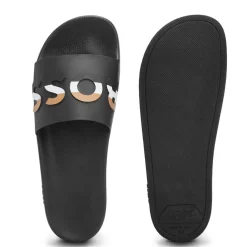 Beach Shoes*Boss Bay Slide Sandals in Black
