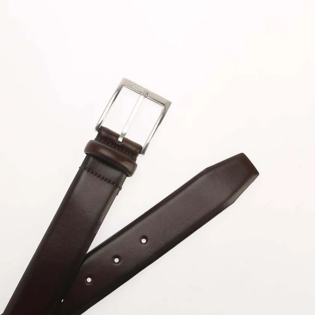 Belts*Boss Branded Buckle Belt in Brown