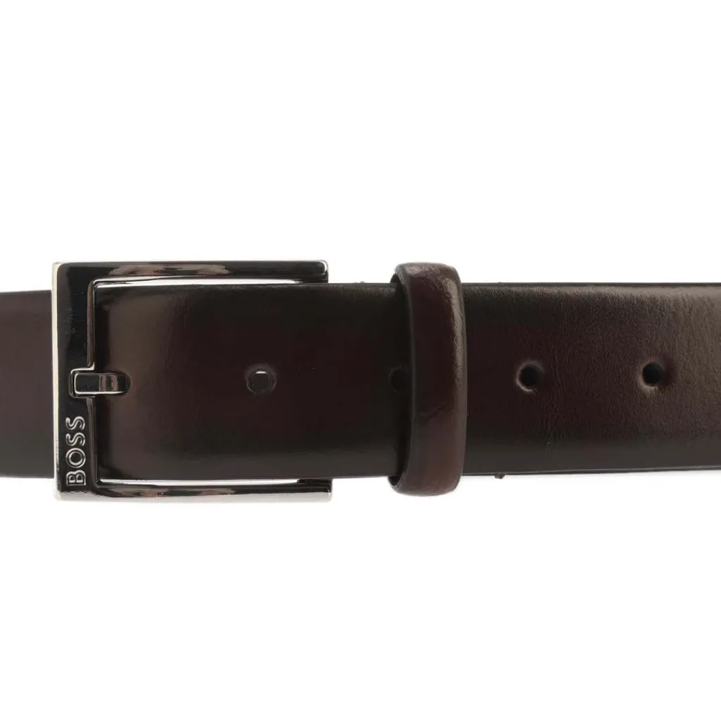 Belts*Boss Branded Buckle Belt in Brown