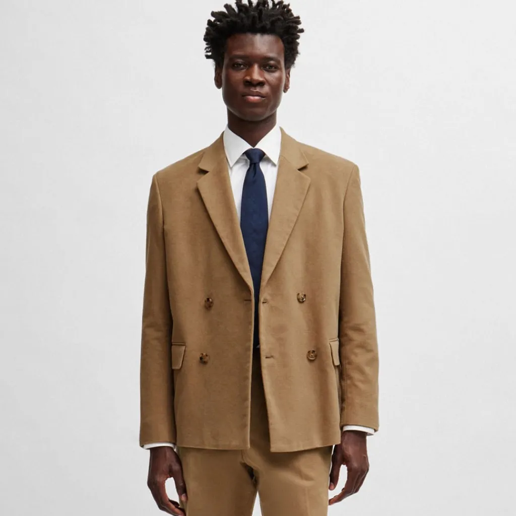 Formalwear*Boss C-Cris Double-Breasted Blazer in Beige