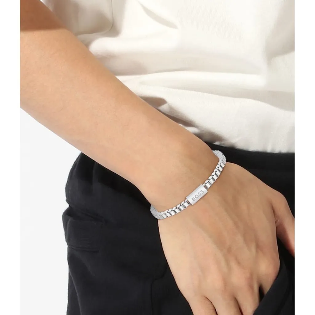 Jewellery-Watches*Boss Chain For Him Stainless Steel Bracelet in Silver