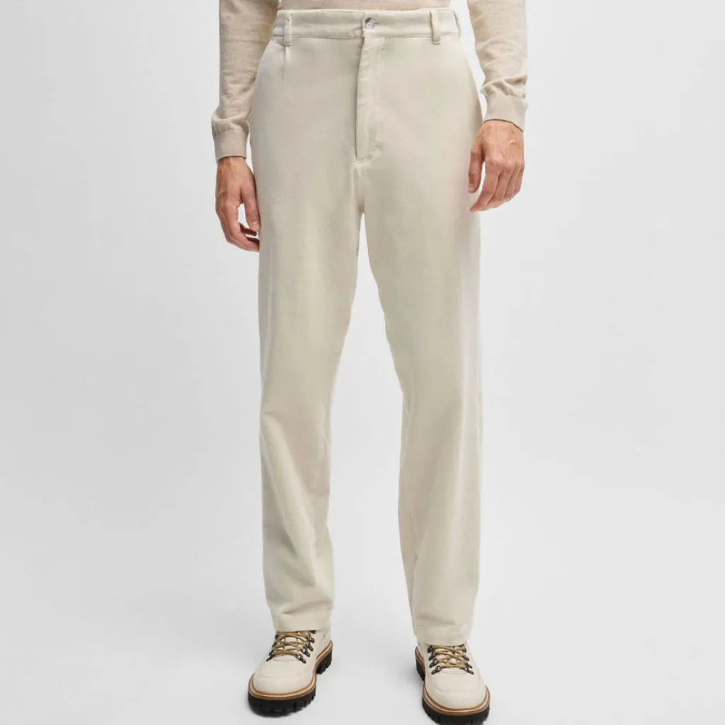 Trousers*Boss C-Kai-DPL Relaxed-Fit Trousers in White