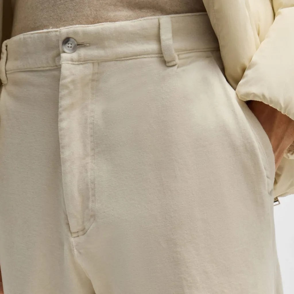 Trousers*Boss C-Kai-DPL Relaxed-Fit Trousers in White
