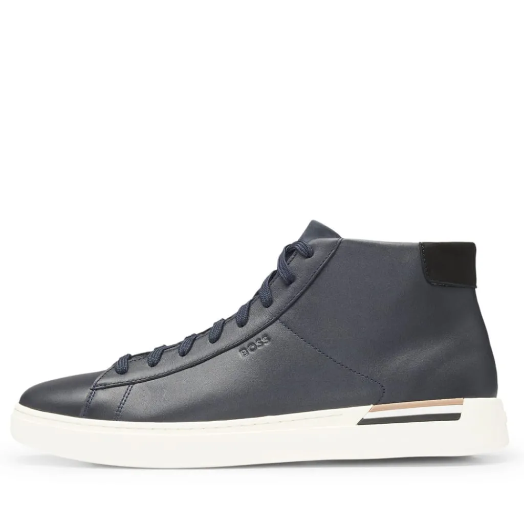Trainers|Footwear*Boss Clint High-Top Trainers in Dark Blue