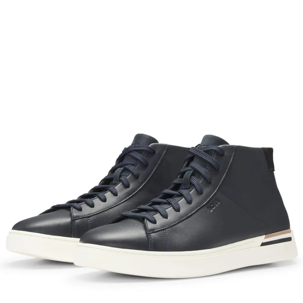 Trainers|Footwear*Boss Clint High-Top Trainers in Dark Blue