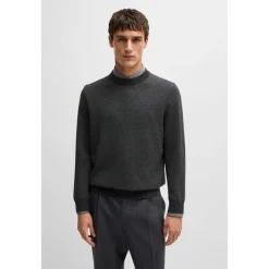 Knitwear*Boss Crew Neck Regular Fit Sweater in Black