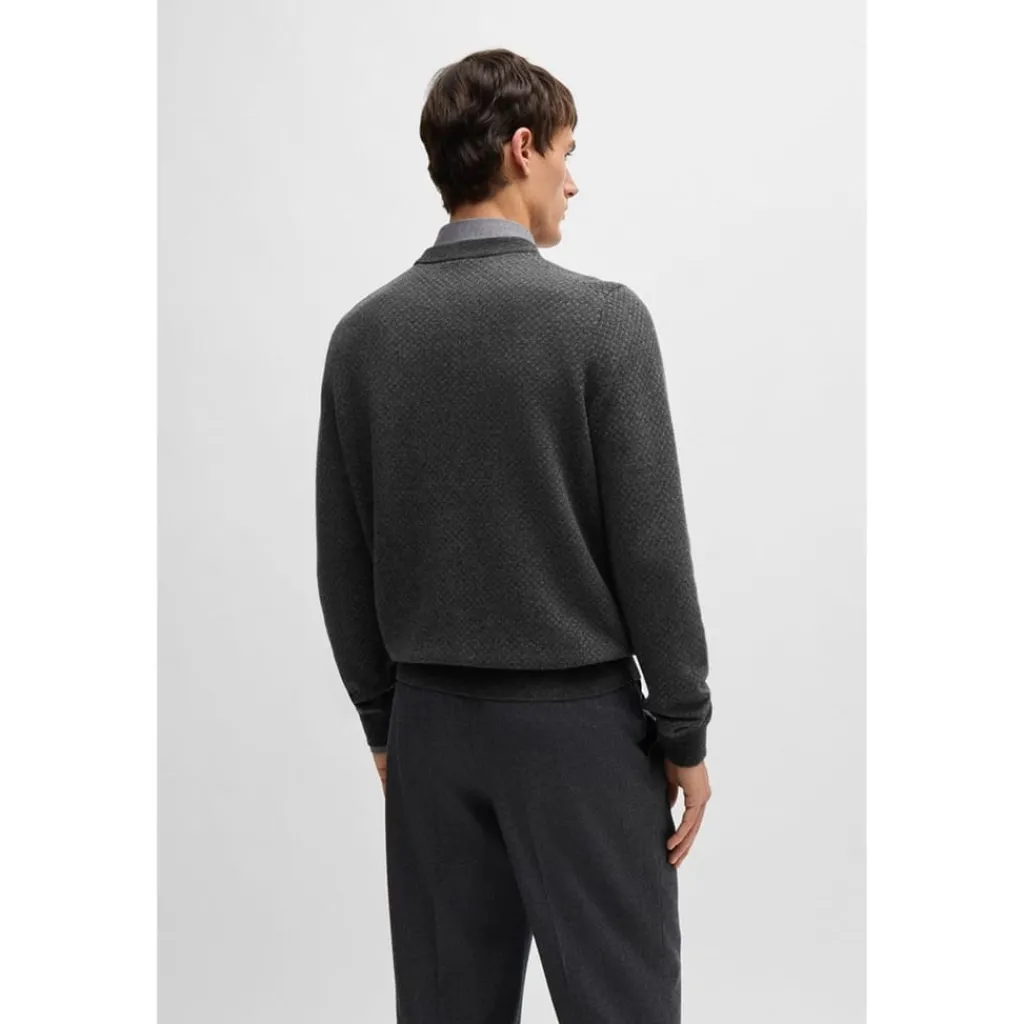 Knitwear*Boss Crew Neck Regular Fit Sweater in Black