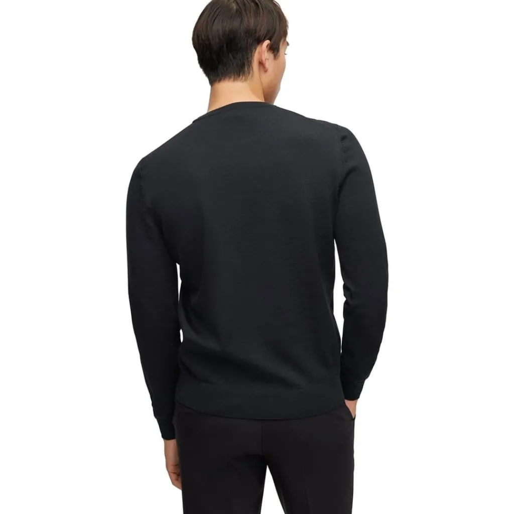 Knitwear*Boss Crew Neck Regular Fit Sweater in Black