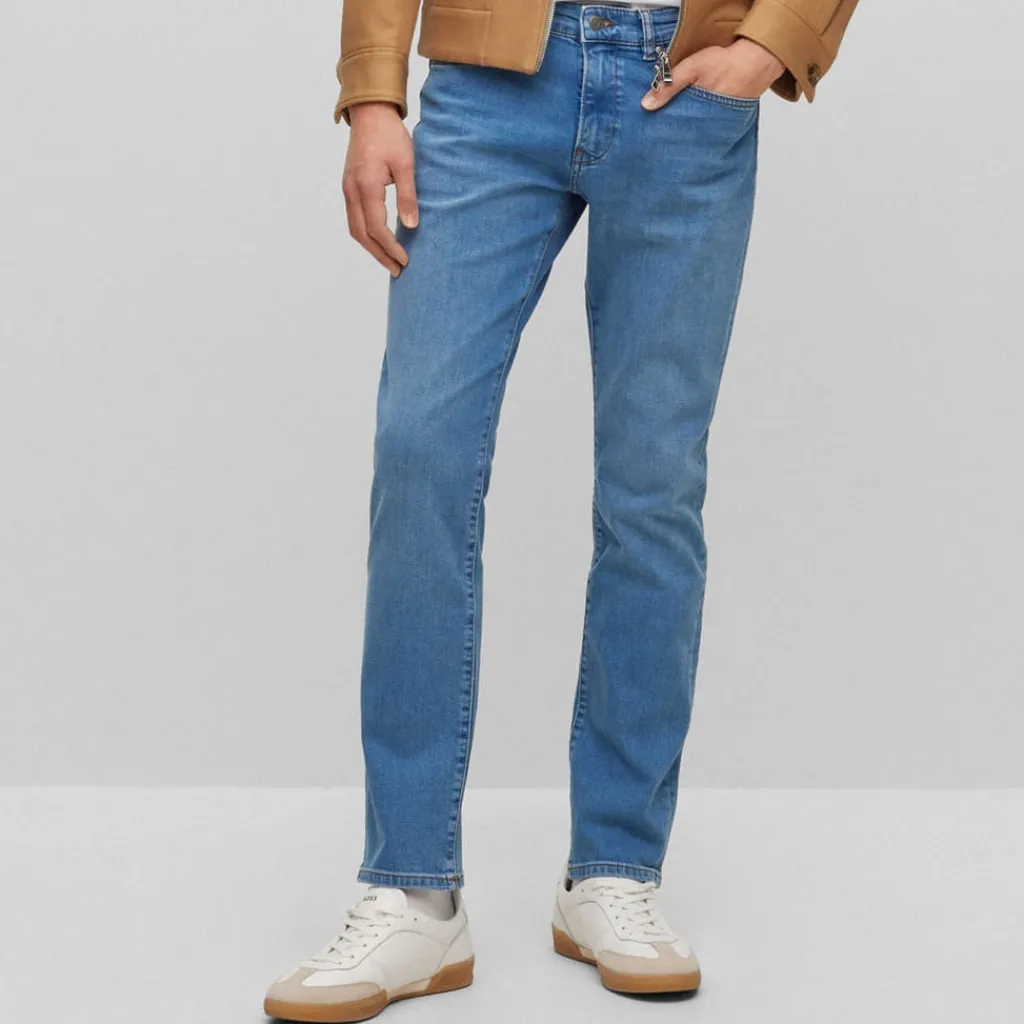 Jeans*Boss Delaware3-1 Slim-Fit Jeans in Turquoise