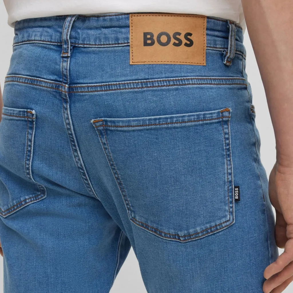 Jeans*Boss Delaware3-1 Slim-Fit Jeans in Turquoise