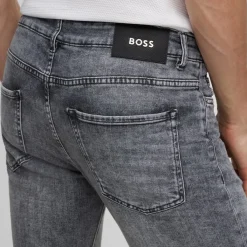 Jeans*Boss Delaware3 Slim-Fit Jeans in Charcoal