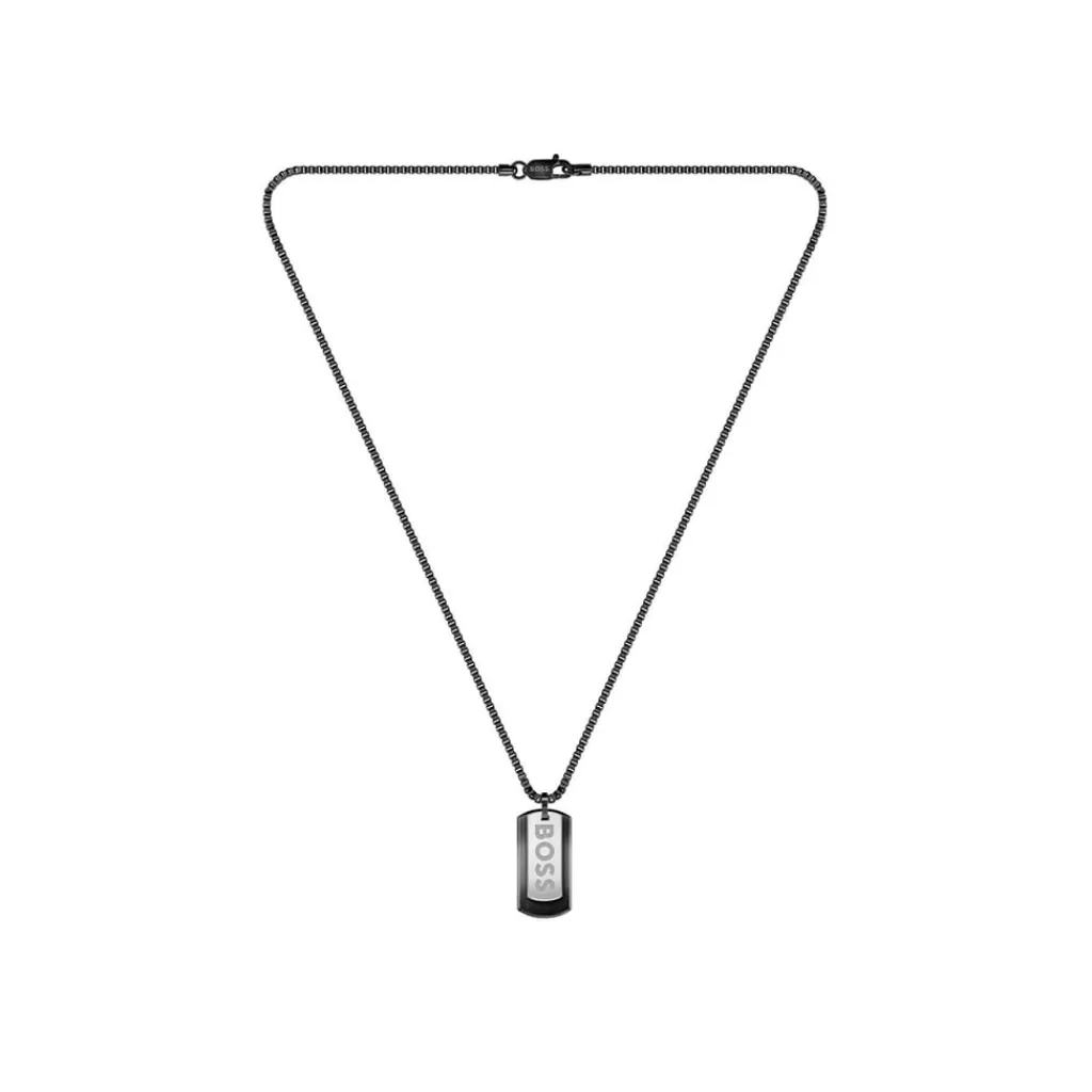 Jewellery-Watches*Boss Devon Box Chain Necklace in Black