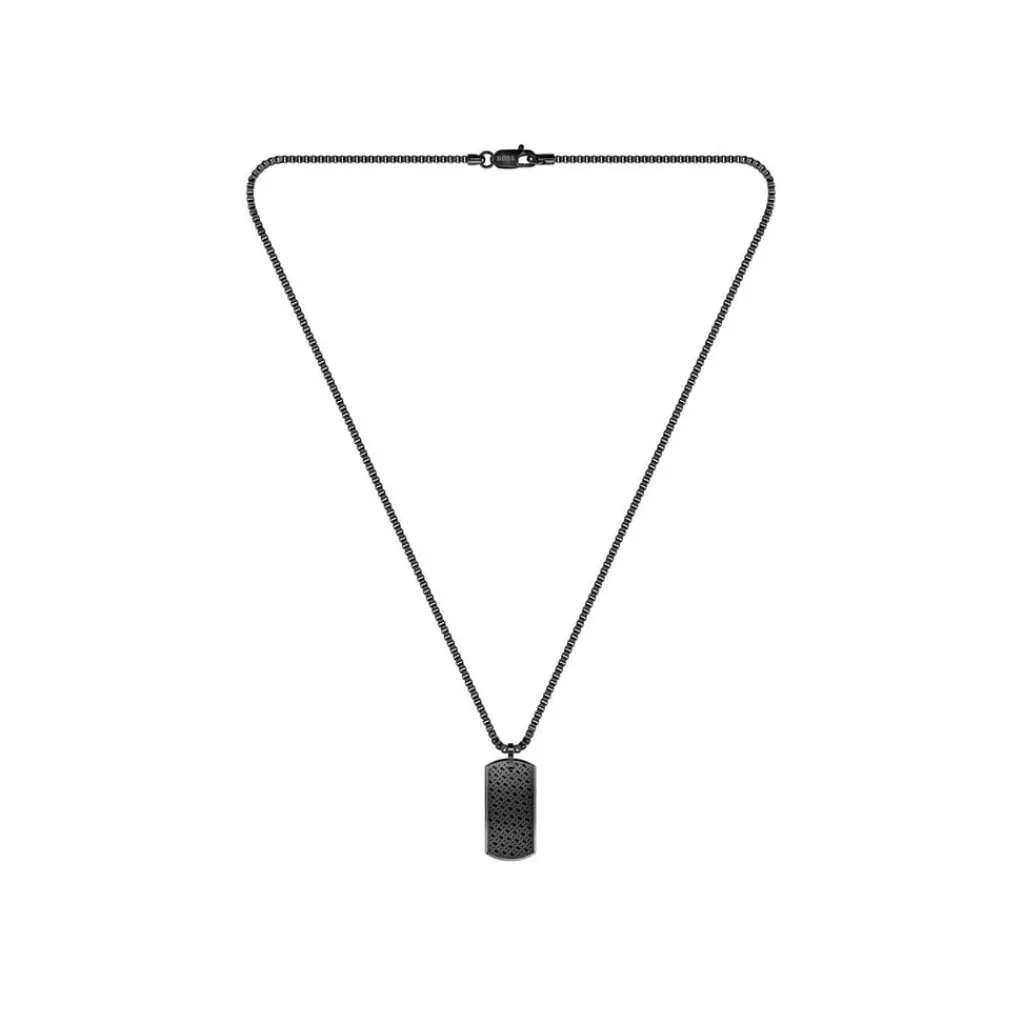 Jewellery-Watches*Boss Devon Box Chain Necklace in Black