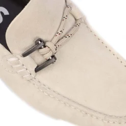 Shoes|Footwear*Boss Driver Moccasin Shoes in White