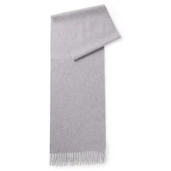 Gloves-Scarves-Umbrellas*Boss Embroidered Logo Scarf in Grey