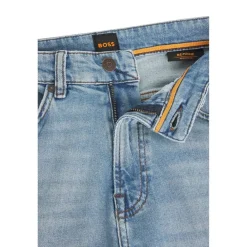 Jeans*Boss Five Pocket Design Regular Fit Jeans in Blue