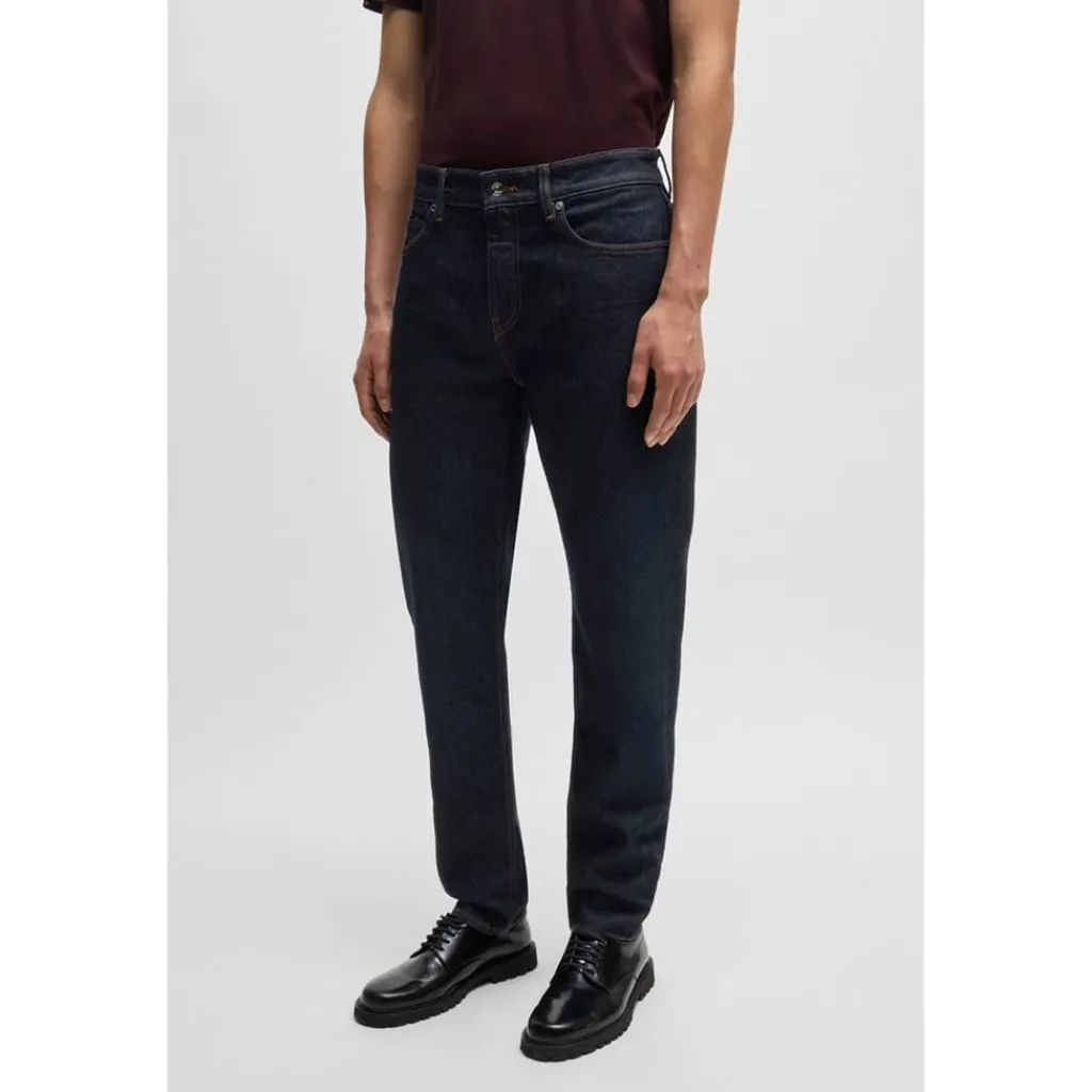 Jeans*Boss Five Pocket Design Regular Fit Jeans in Blue