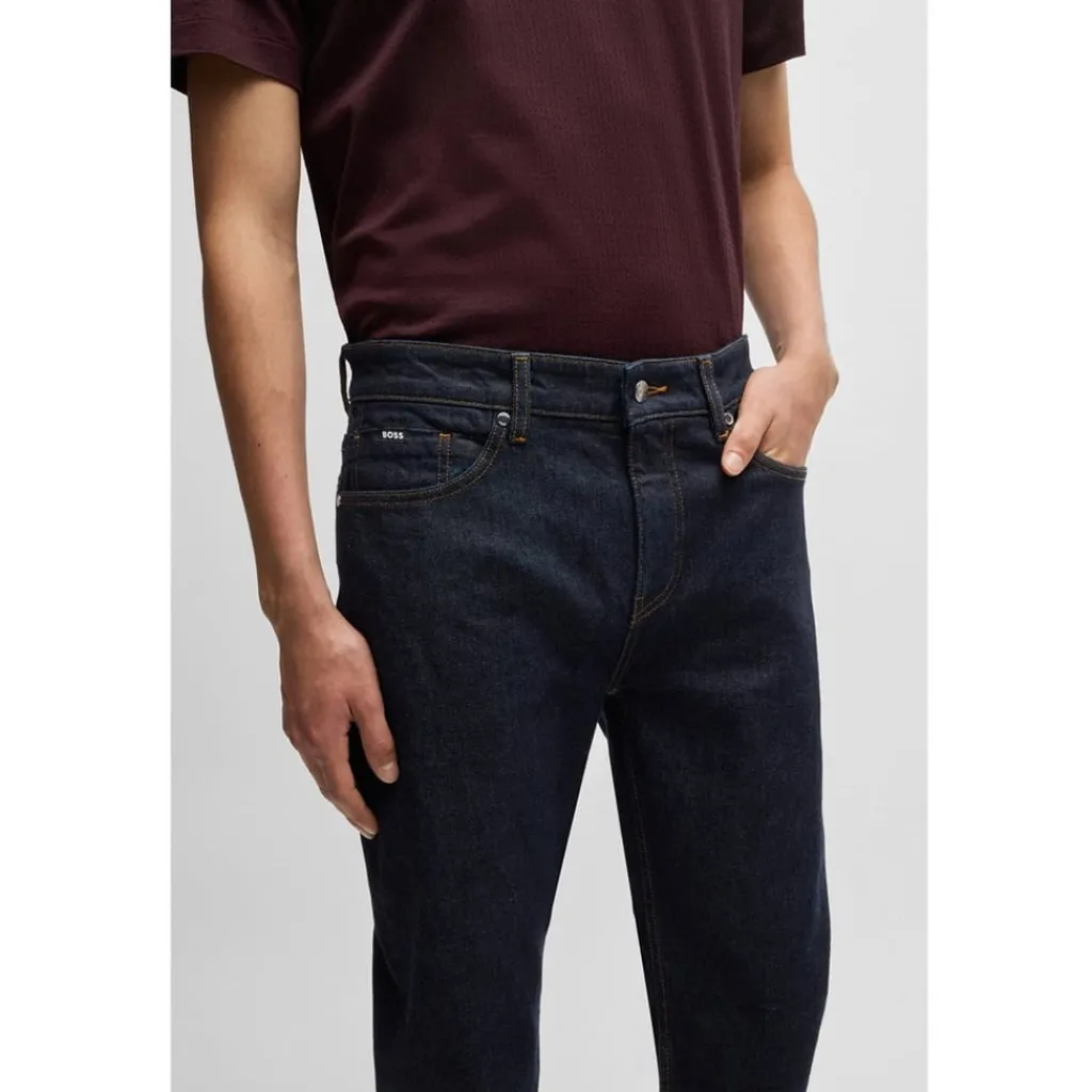 Jeans*Boss Five Pocket Design Regular Fit Jeans in Blue