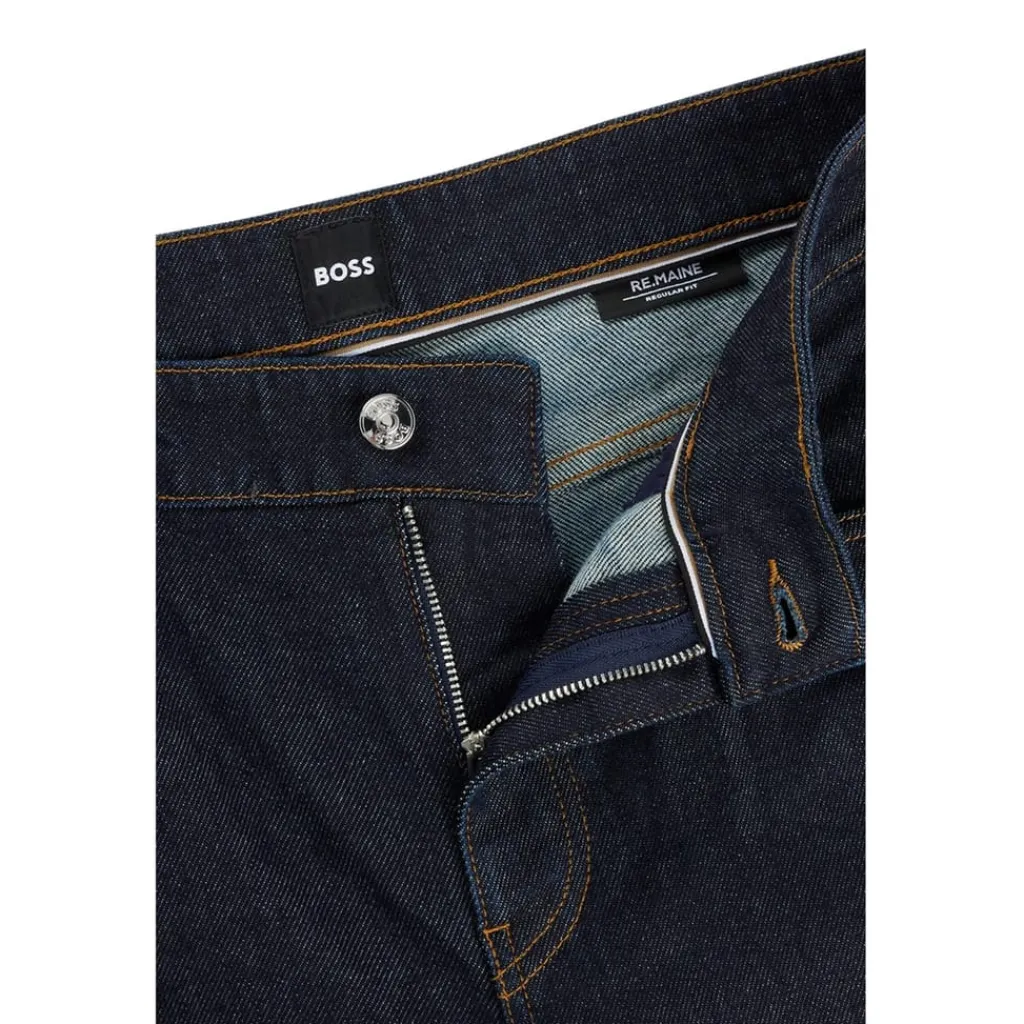 Jeans*Boss Five Pocket Design Regular Fit Jeans in Blue