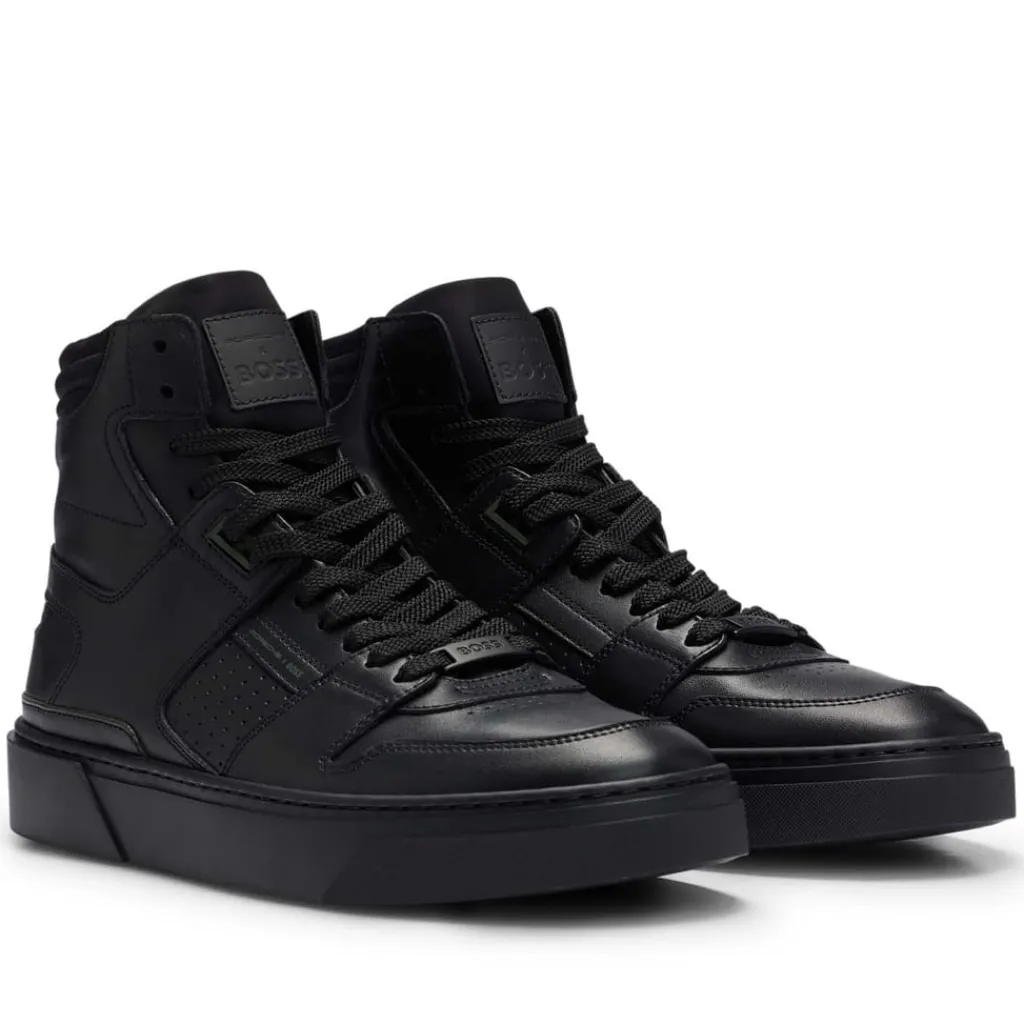 Trainers|Footwear*Boss Gary Hi-Top Trainers in Black