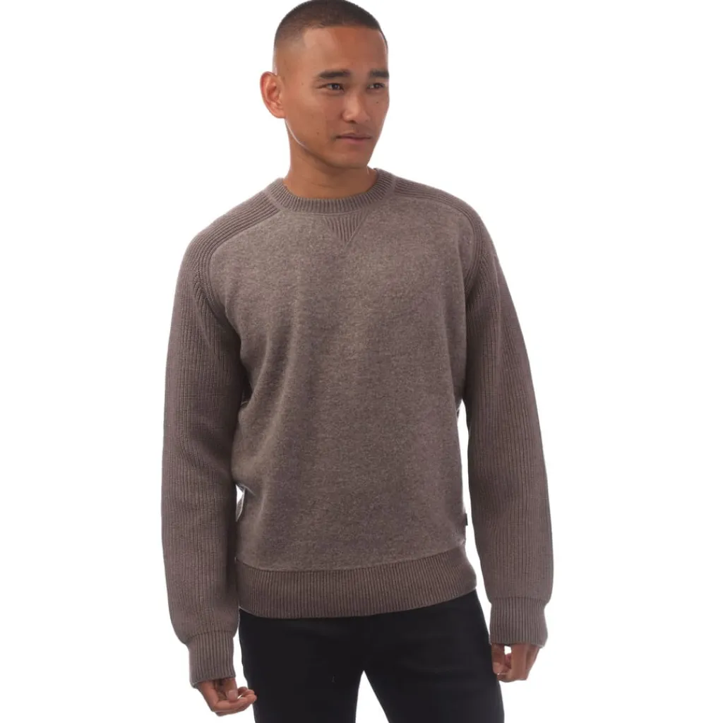 Sweatshirts*Boss H-Ematero Regular-Fit Knit Sweatshirt in Beige