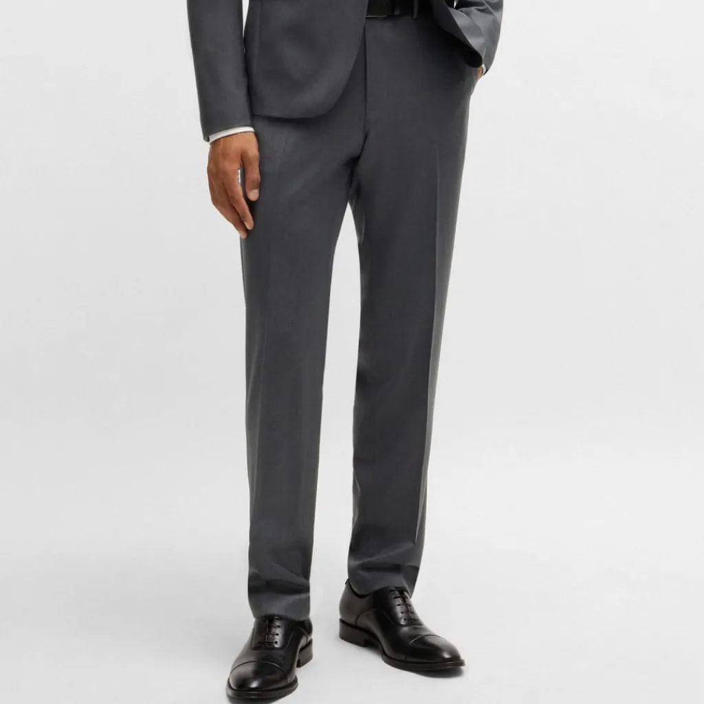 Formalwear*Boss H-Lenon Regular-Fit Trousers in Grey