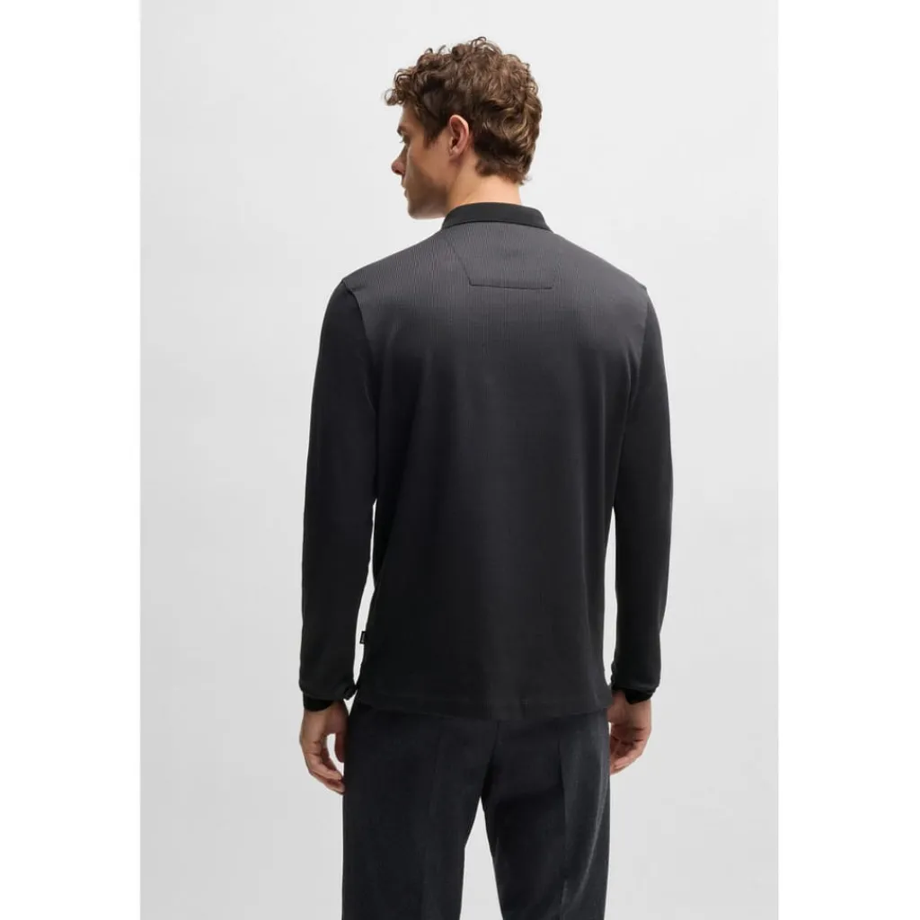 Polo Shirts*Boss H-Pado 431 Long Sleeve Polo Shirt in Black