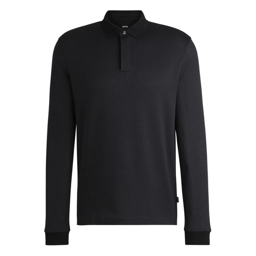 Polo Shirts*Boss H-Pado 431 Long Sleeve Polo Shirt in Black