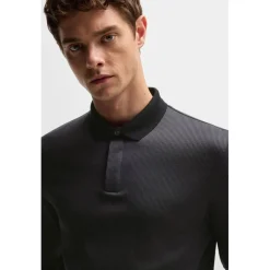 Polo Shirts*Boss H-Pado 431 Long Sleeve Polo Shirt in Black