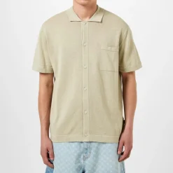 Knitwear*Boss Kamiccio Regular Fit Short Sleeve Shirt in Beige