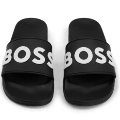 Beach Shoes*Boss Kirk Sliders in Black